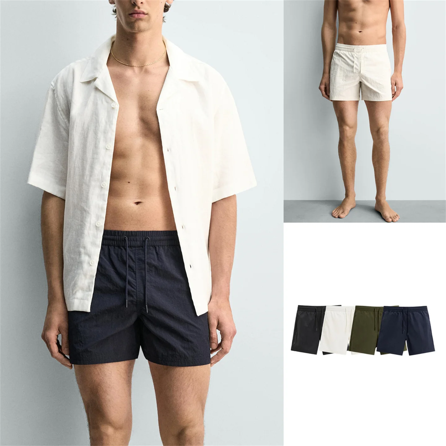 New Spring Summer Men's Fashion Casual Mid-Length Swimming Shorts Basic Style Elastic Waist Cotton Blend Pure Color
New Spring Summer Men's Fashion Casual Mid-Length Swimming Shorts Basic Style Elastic Waist Cotton Blend Pure Color