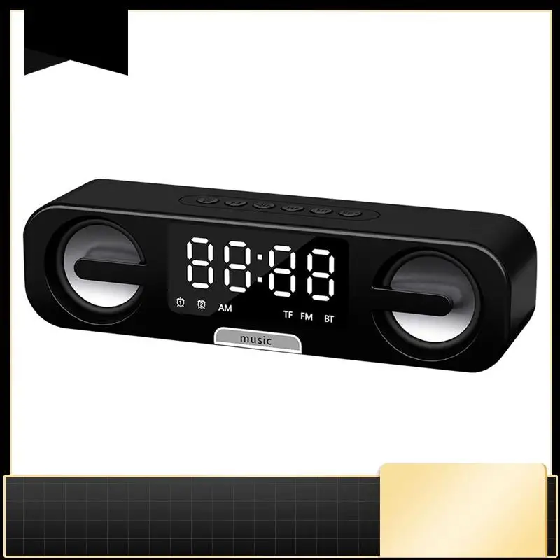 Многофункциональное воспроизведение Bluetooth Audio Домашние колонки Беспроводной Bluetooth-динамик Будильник Черный-N33R 
Многофункциональное воспроизведение Bluetooth Audio Домашние колонки Беспроводной Bluetooth-динамик Будильник Черный-N33R