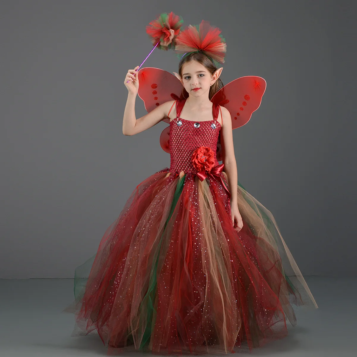 Платье феи принцессы на Хэллоуин для девочек, цветы, крылья бабочки, детское платье для дня рождения, блестящая сетка, осенний комплект детской одежды
Платье феи принцессы на Хэллоуин для девочек, цветы, крылья бабочки, детское платье для дня рождения, блестящая сетка, осенний комплект детской одежды