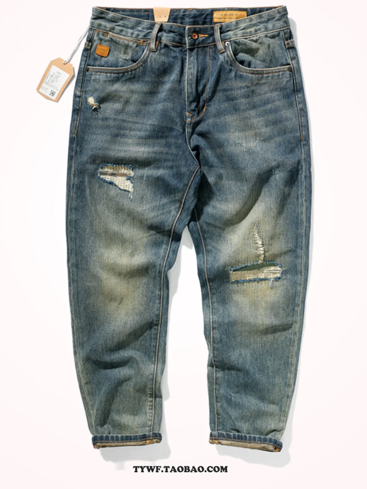 Waed Vintage American Sle Loose Fit Straight Leg Jeans Men's Casual Long Pants Youth Trendy Durable Denim Jeans
Waed Vintage American Sle Loose Fit Straight Leg Jeans Men's Casual Long Pants Youth Trendy Durable Denim Jeans