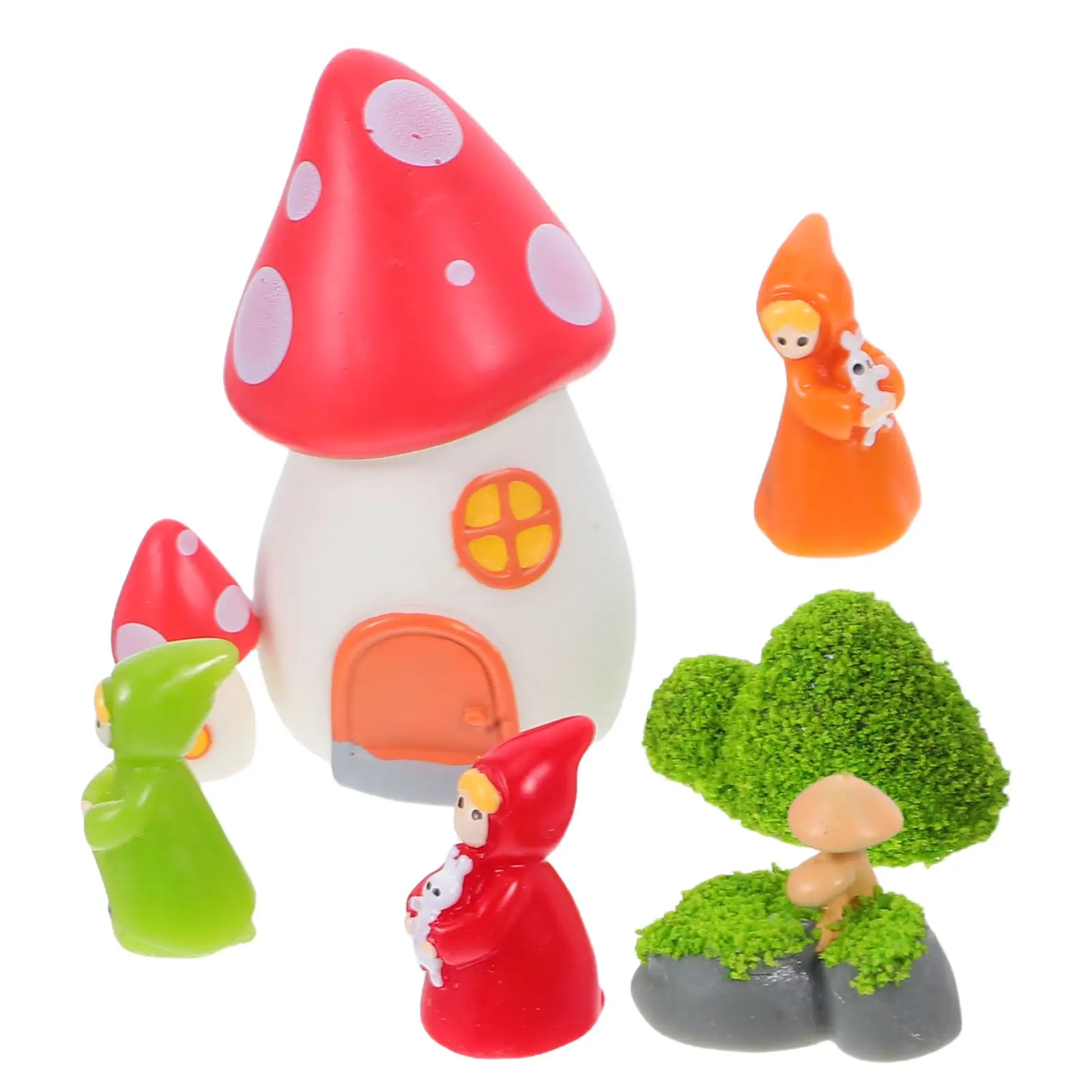 7 Pcs Micro Landscape Statue Mini Mushroom House Figures Resin Tiny Figurines Model
7 Pcs Micro Landscape Statue Mini Mushroom House Figures Resin Tiny Figurines Model