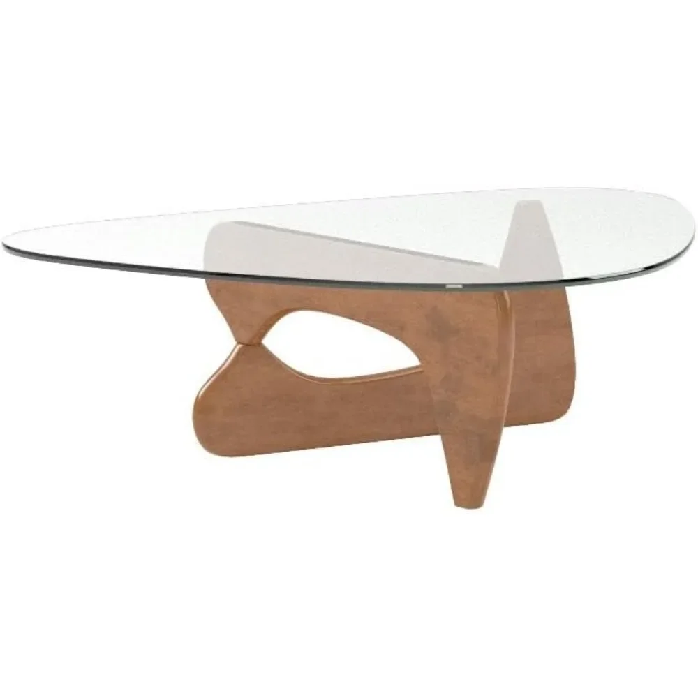 Triangle Glass Coffee Table Modern Noguchi Coffee Tables, Vintage Glass, Solid Wood Base and Clear Glass Top Accent Coffee Table
Triangle Glass Coffee Table Modern Noguchi Coffee Tables, Vintage Glass, Solid Wood Base and Clear Glass Top Accent Coffee Table