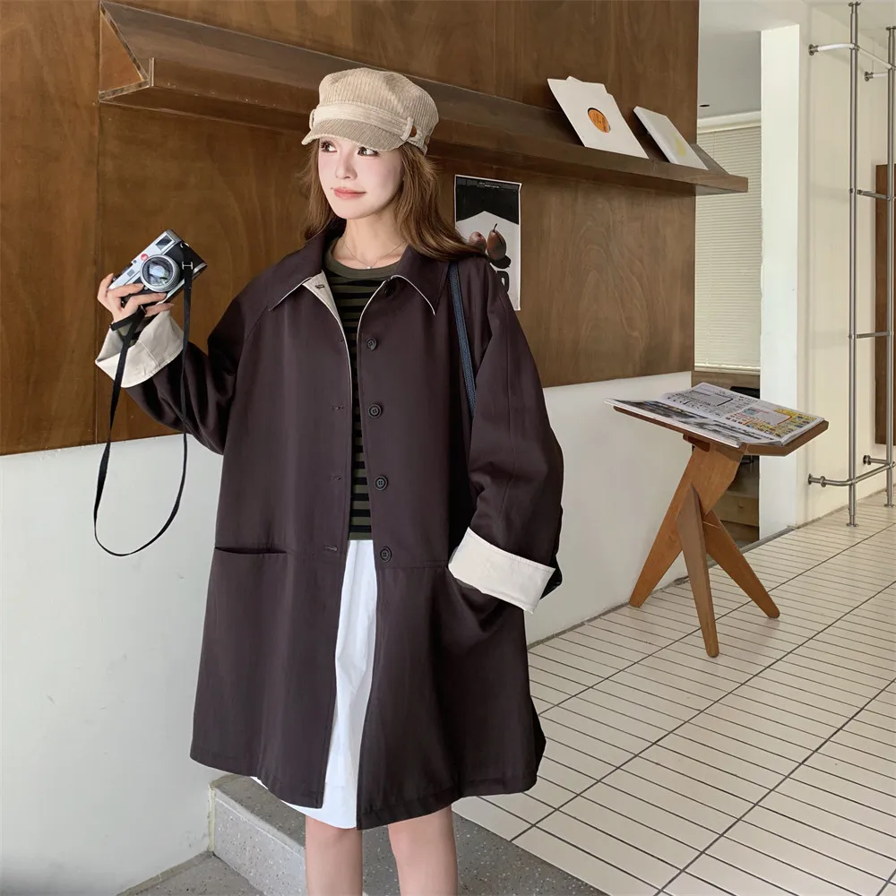 SuperAen Oversize Khaki Korean-style Fashion Trench Coat for Women 2026 Spring and Autumn New Mid-length Tops
SuperAen Oversize Khaki Korean-style Fashion Trench Coat for Women 2026 Spring and Autumn New Mid-length Tops
