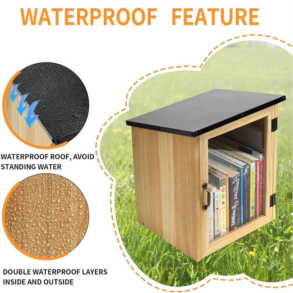 US Shipping Hot New Outdoor Waterproof Wooden Book Sharing Cabinet with Clear Window for DIY Community School Neighborhood
US Shipping Hot New Outdoor Waterproof Wooden Book Sharing Cabinet with Clear Window for DIY Community School Neighborhood