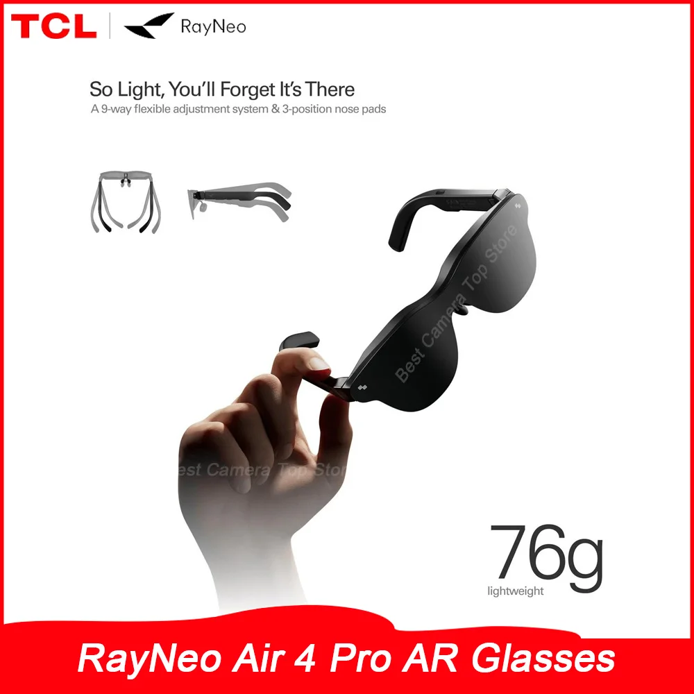 RayNeo Air 4 Pro AR Glasses 4K HDR10 135" Virtual Screen Micro-OLED 120Hz Head-Mounted XR Bluetooth DP
RayNeo Air 4 Pro AR Glasses 4K HDR10 135" Virtual Screen Micro-OLED 120Hz Head-Mounted XR Bluetooth DP