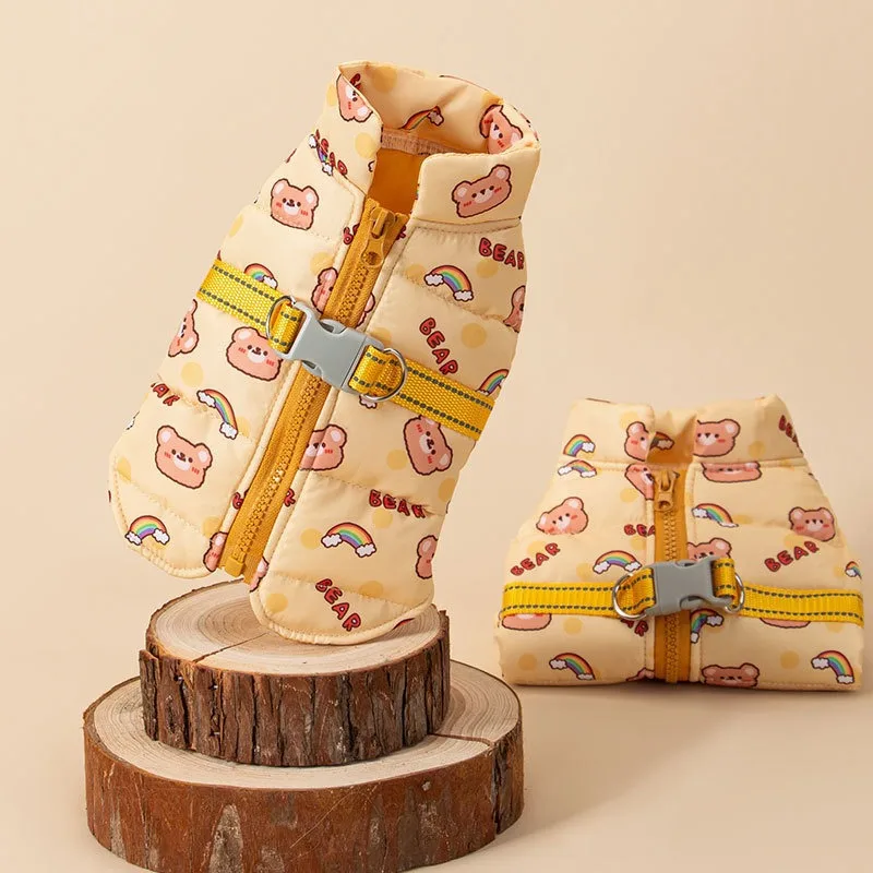 Small Bear Full Print Dog Clothes Teddy Thickened Warm Vest Pet Winter Outdoor Leashable Rushing Coat Cotton Clothes
Small Bear Full Print Dog Clothes Teddy Thickened Warm Vest Pet Winter Outdoor Leashable Rushing Coat Cotton Clothes