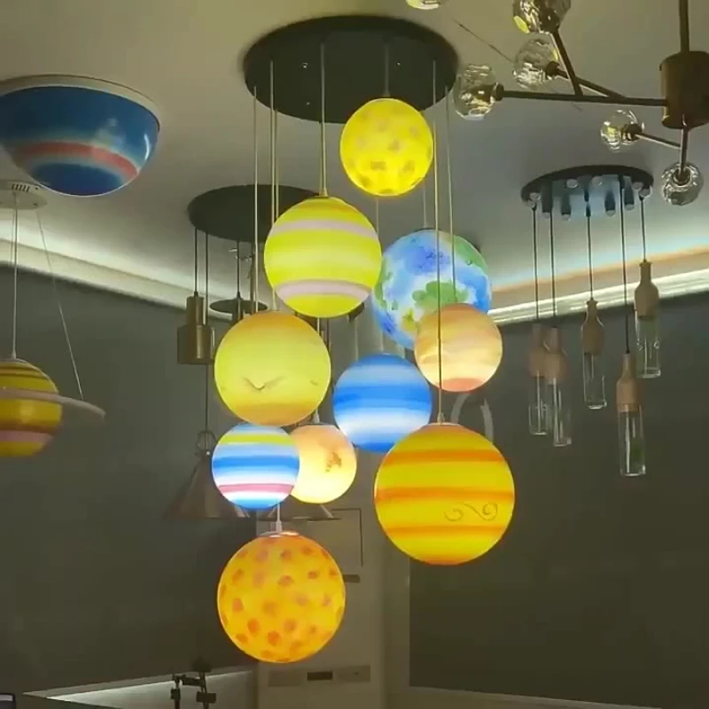 Planet lamp moon chandelier star planet shopping mall hall kindergarten playground restaurant bar art spherical shape
Planet lamp moon chandelier star planet shopping mall hall kindergarten playground restaurant bar art spherical shape