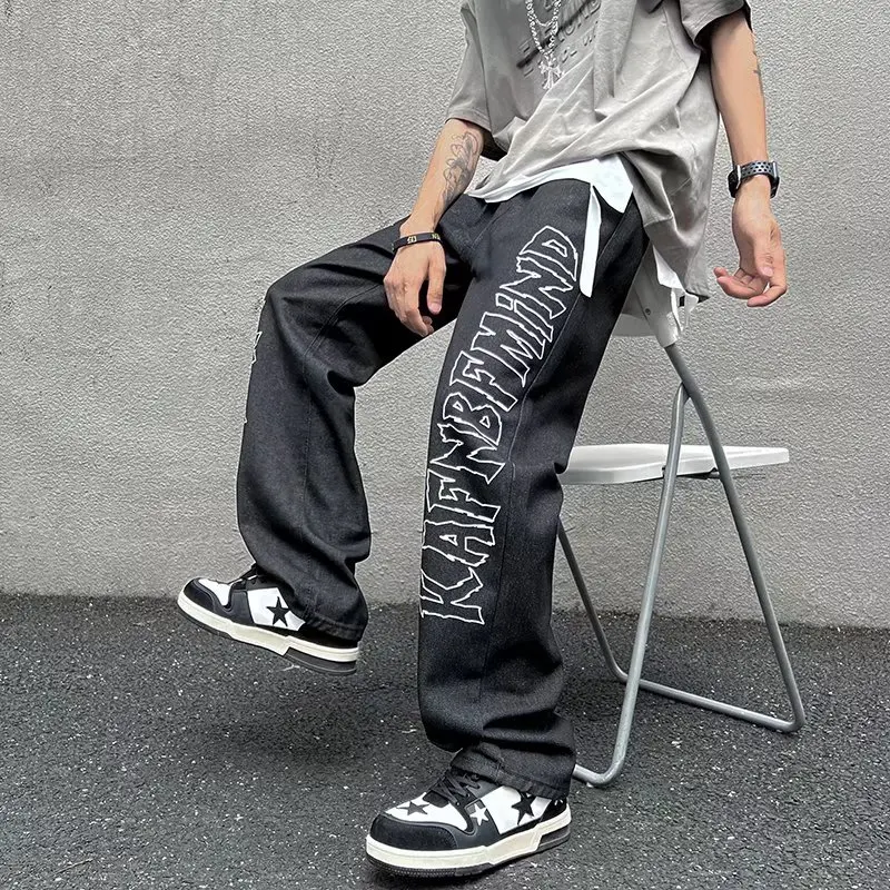 Olschool High Street Trendy Men's Loose Straight Leg Jeans American Hiphop Sle Casual mid Waist ket Pants
Olschool High Street Trendy Men's Loose Straight Leg Jeans American Hiphop Sle Casual mid Waist ket Pants