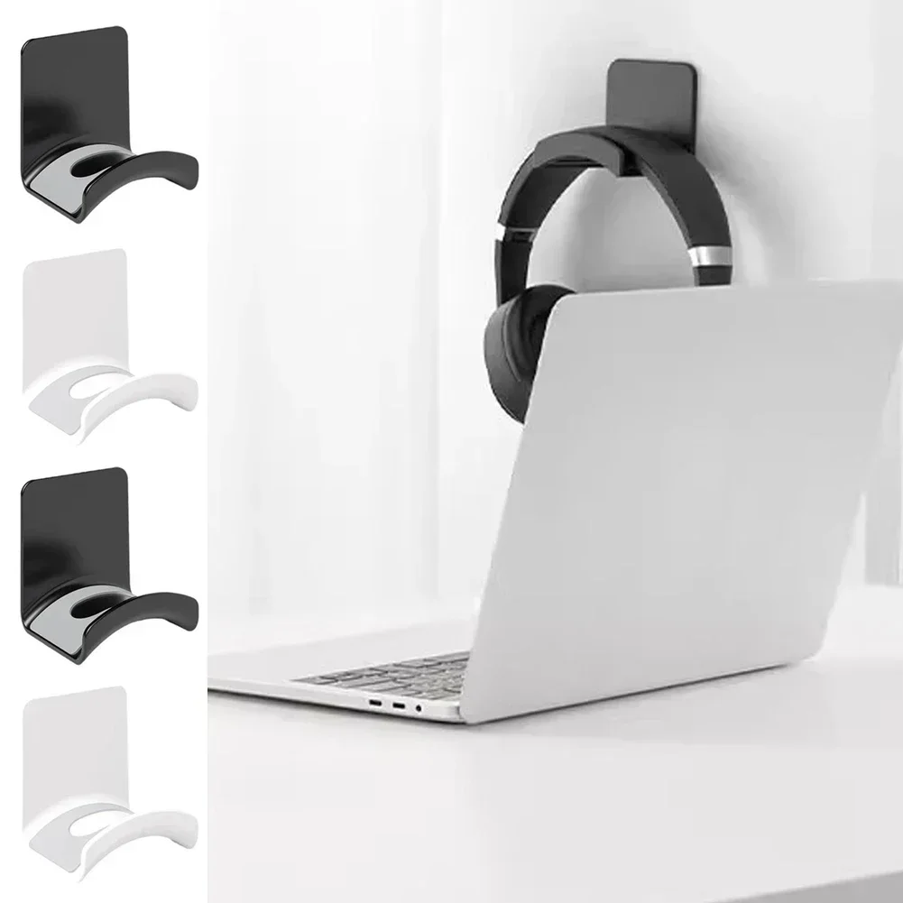 Universal Headphone Stand Adhensive Plastic Wall Mount Hanger Under Desk Headset Rack Holder Support for Gaming Earphone Bracket Universal Headphone Stand Adhensive Plastic Wall Mount Hanger Under Desk Headset Rack Holder Support for Gaming Earphone Bracket