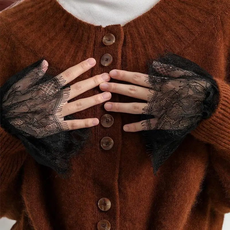 1 пара декоративных кружевных рукавов, украшенных манжет, искусственных рукавов для свадебного платья, рукава с дикими воланами, плиссированные манжеты на запястьях
1 пара декоративных кружевных рукавов, украшенных манжет, искусственных рукавов для свадебного платья, рукава с дикими воланами, плиссированные манжеты на запястьях