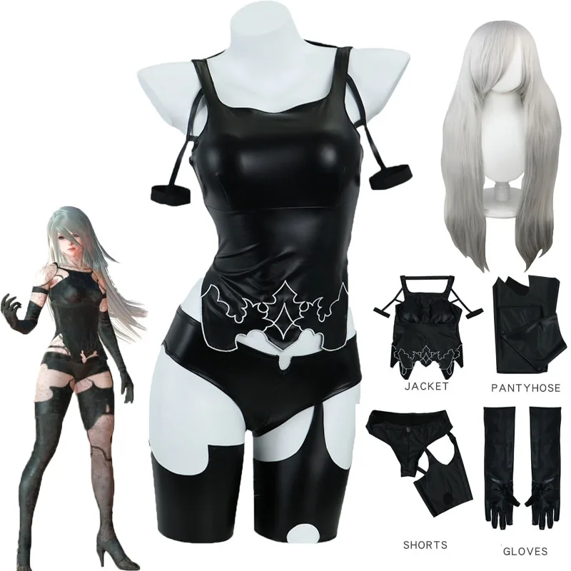 NieR Automata YoRHa A2 Cosplay Sexy Latex Costume for Women Tops Tights Leggings Uniform Outfit Halloween Parties Cosplay Events
NieR Automata YoRHa A2 Cosplay Sexy Latex Costume for Women Tops Tights Leggings Uniform Outfit Halloween Parties Cosplay Events