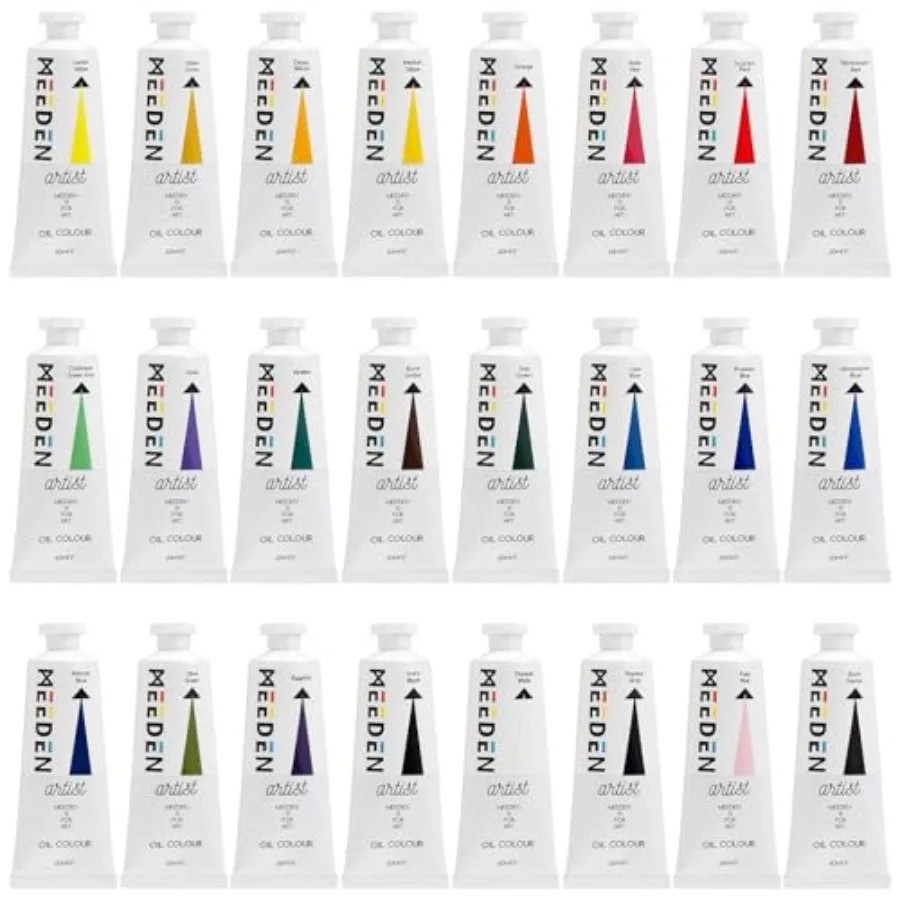 Artist Oil Paint Set - 24 Colors x 60ml/2oz Tubes - Art Supplies for Canvas Painting
Artist Oil Paint Set - 24 Colors x 60ml/2oz Tubes - Art Supplies for Canvas Painting