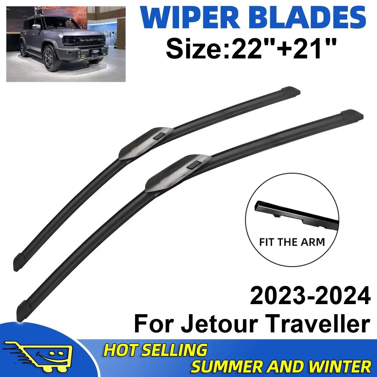 2PCS Wiper Blades Set Kit For Jetour Traveller 2023-2024 Front Windshield Brushes Windscreen Window Accessories
2PCS Wiper Blades Set Kit For Jetour Traveller 2023-2024 Front Windshield Brushes Windscreen Window Accessories