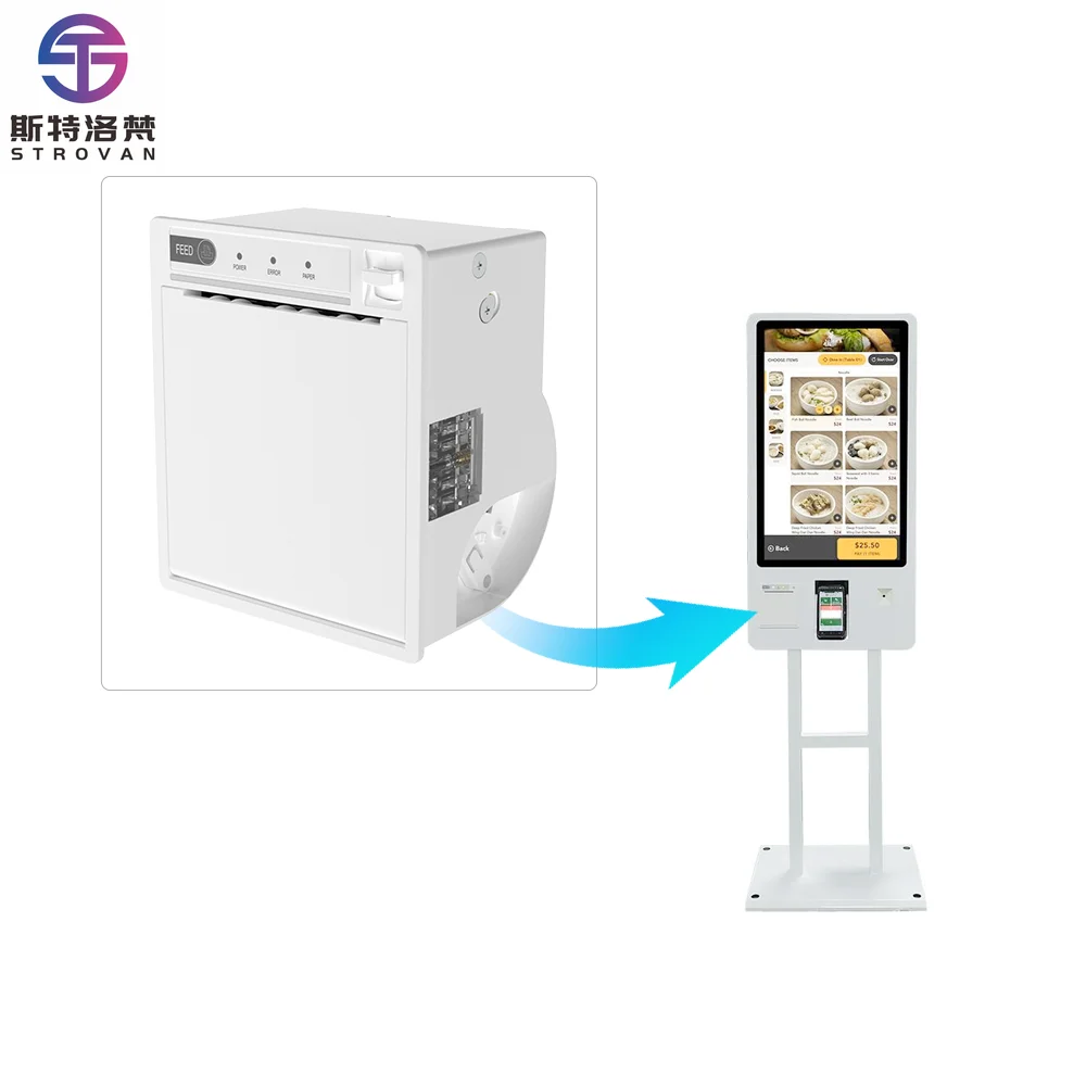 80mm EP-380C Auto Cutter Kiosk Panel Mount Embedded Thermal Receipt Printer
80mm EP-380C Auto Cutter Kiosk Panel Mount Embedded Thermal Receipt Printer