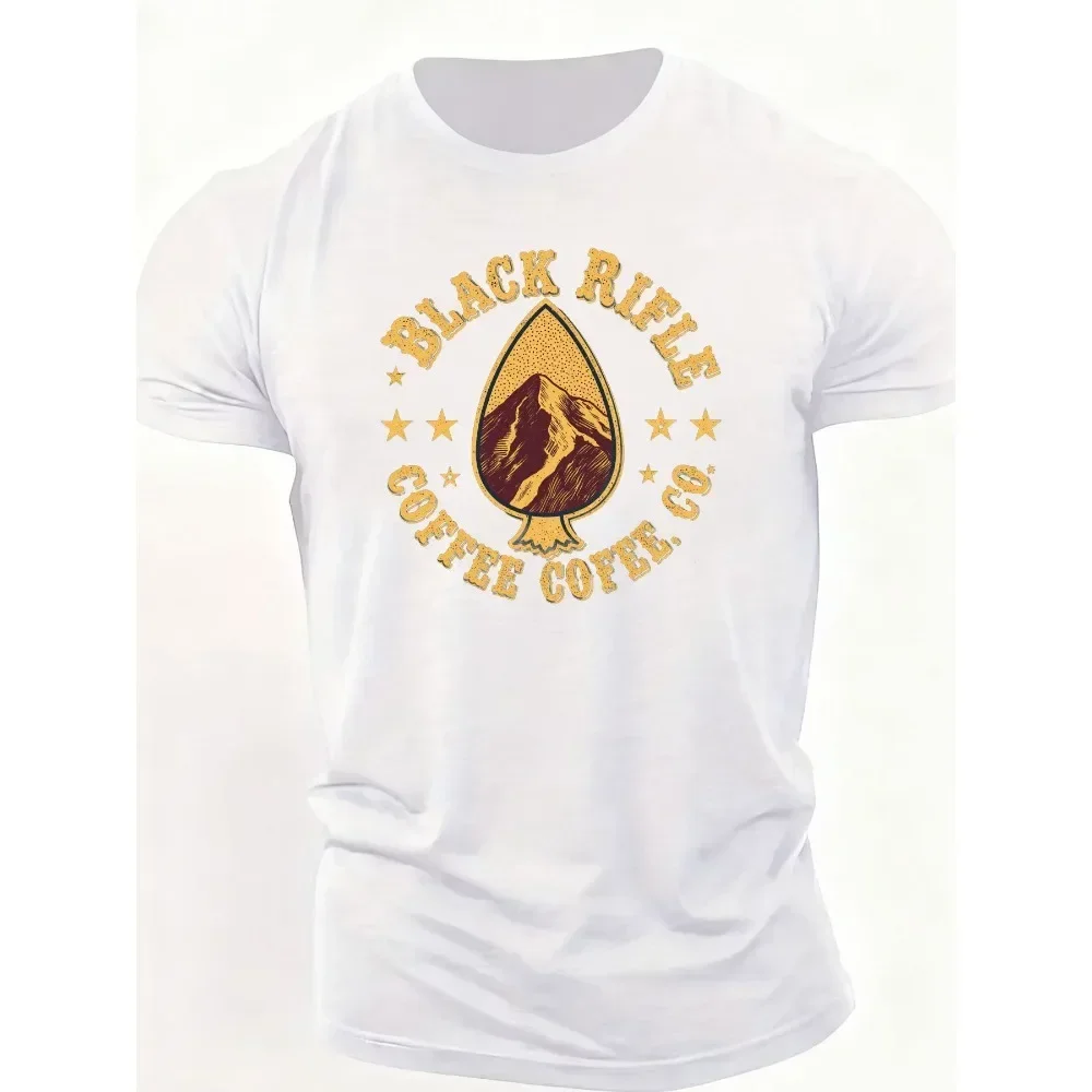 Men'S Red Short-Sleeve Graphic Design T-Shirt | Vintage Retro Style with 'BLACK RIFLE' 'COFFEE CO.' Text, Mountain Coffee Bean
Men'S Red Short-Sleeve Graphic Design T-Shirt | Vintage Retro Style with 'BLACK RIFLE' 'COFFEE CO.' Text, Mountain Coffee Bean