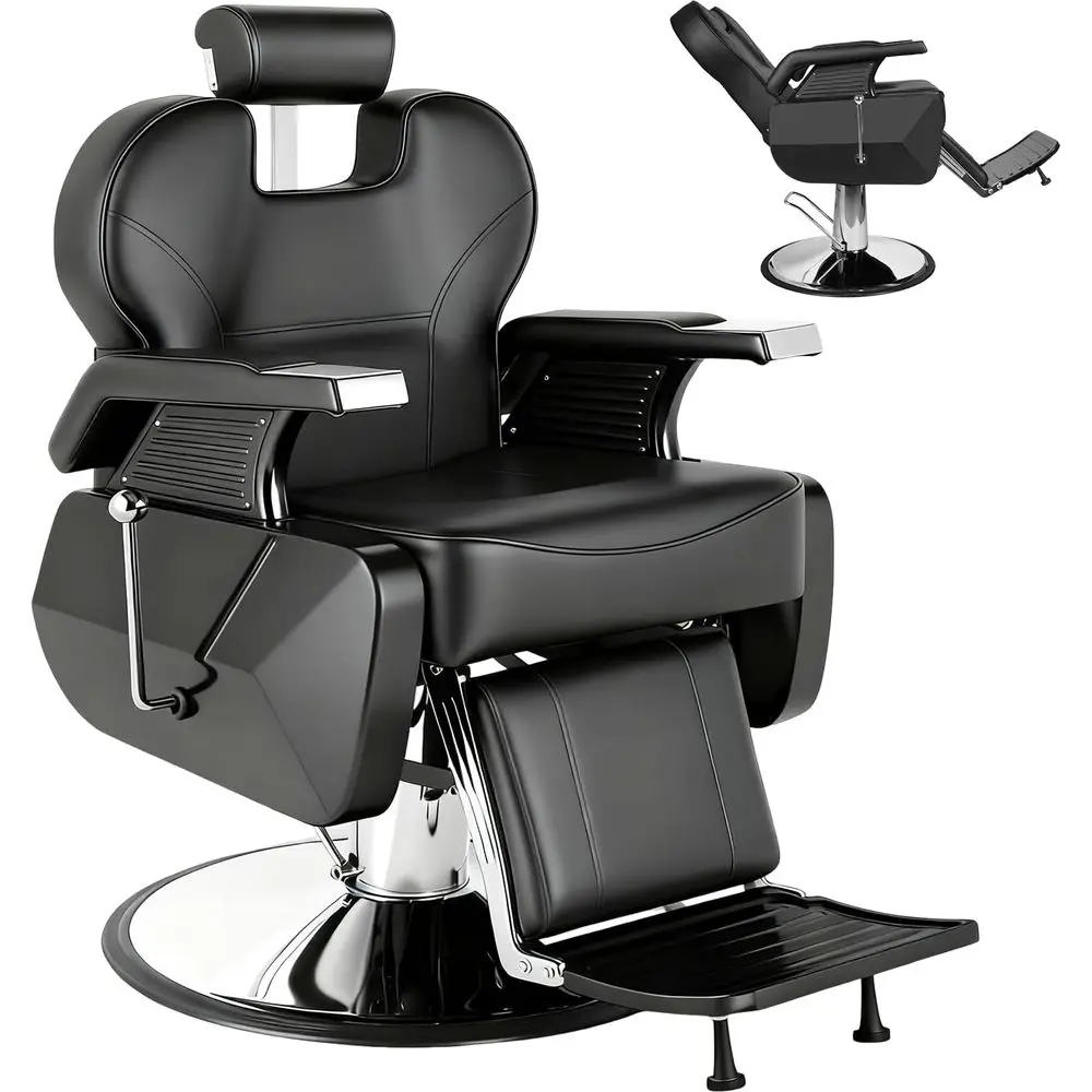 Professional Reclining Barber Chair for Salons and Homes, Hydraulic Heavy-Duty Styling and Shampoo Chair
Professional Reclining Barber Chair for Salons and Homes, Hydraulic Heavy-Duty Styling and Shampoo Chair
