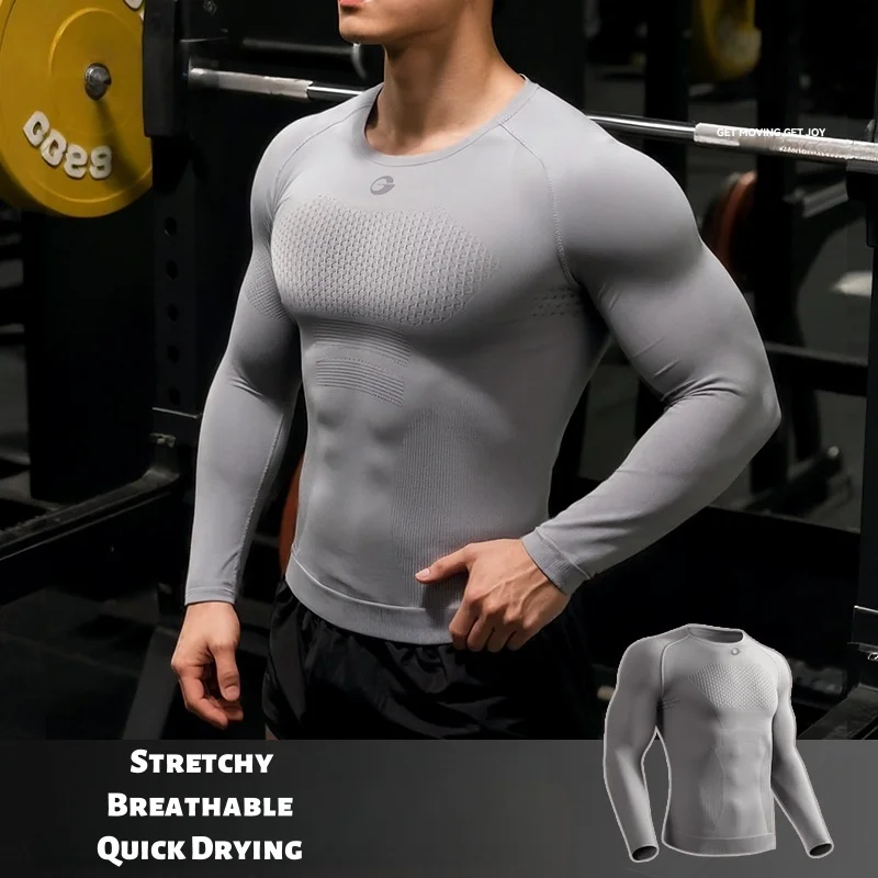 Men's Fitness Clothing Rush Sweat Suit Exercise Sweat Drying Quick Drying Tights Long Sleeve Seamless High Stretch Breathable
Men's Fitness Clothing Rush Sweat Suit Exercise Sweat Drying Quick Drying Tights Long Sleeve Seamless High Stretch Breathable