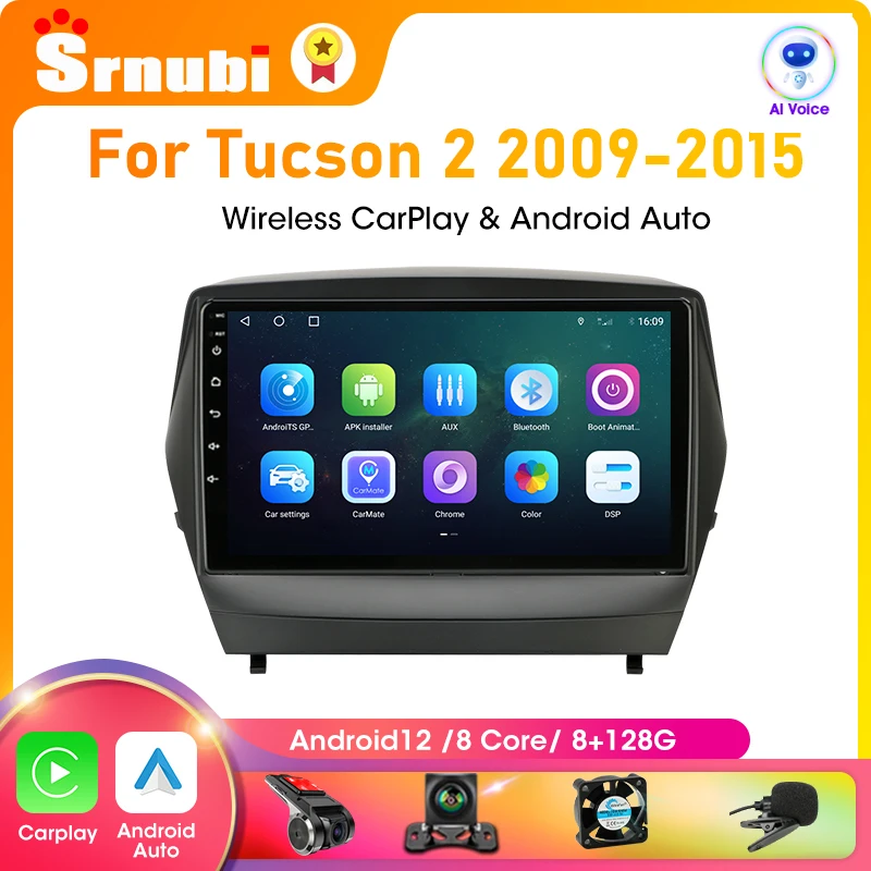 Srnubi 9" For Hyundai Tucson 2 LM IX35 2009-2015 Carplay Auto DSP 2din Android Car Radio Multimedia Video Player Navigation GPS
Srnubi 9" For Hyundai Tucson 2 LM IX35 2009-2015 Carplay Auto DSP 2din Android Car Radio Multimedia Video Player Navigation GPS