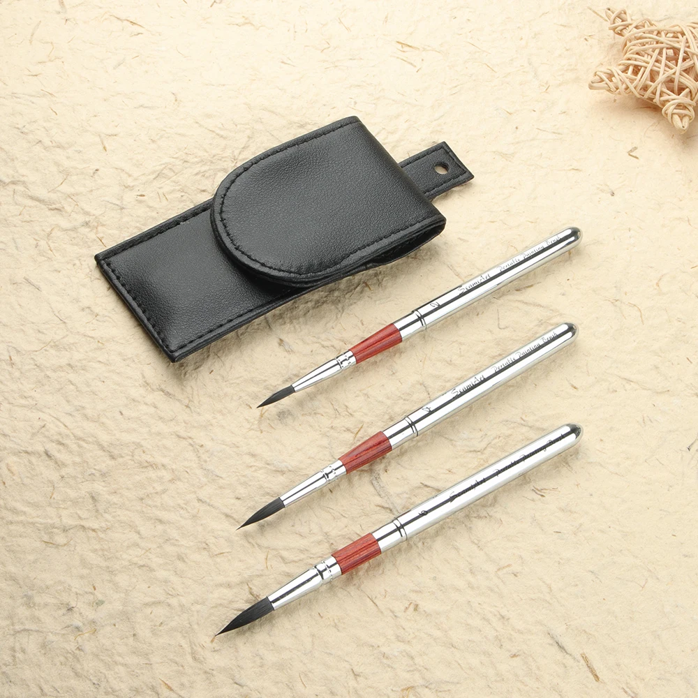 SeamiArt 3pcs/Set Painting Brushes With Portable Pu Brush Bag DivIsible Short Holder Watercolor Journal Paint Brush
SeamiArt 3pcs/Set Painting Brushes With Portable Pu Brush Bag DivIsible Short Holder Watercolor Journal Paint Brush