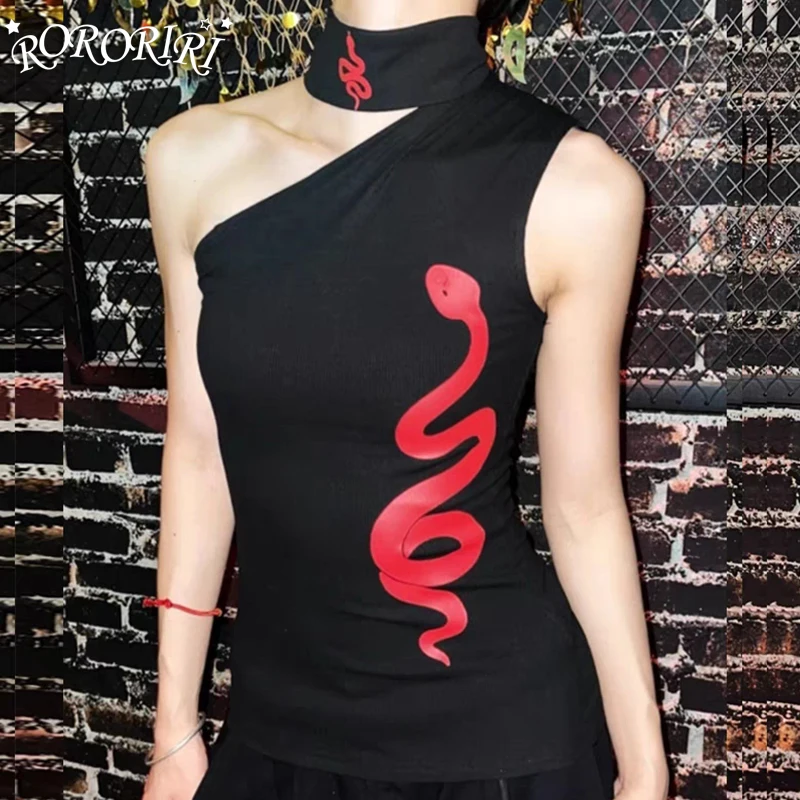 RORORIRI Vintage Snake Print One Shoulder Top Women Scarf Neck Slim Fit Stretch Sleeveless Vest Hiphop Jazz Dance Grayu Clothes
RORORIRI Vintage Snake Print One Shoulder Top Women Scarf Neck Slim Fit Stretch Sleeveless Vest Hiphop Jazz Dance Grayu Clothes