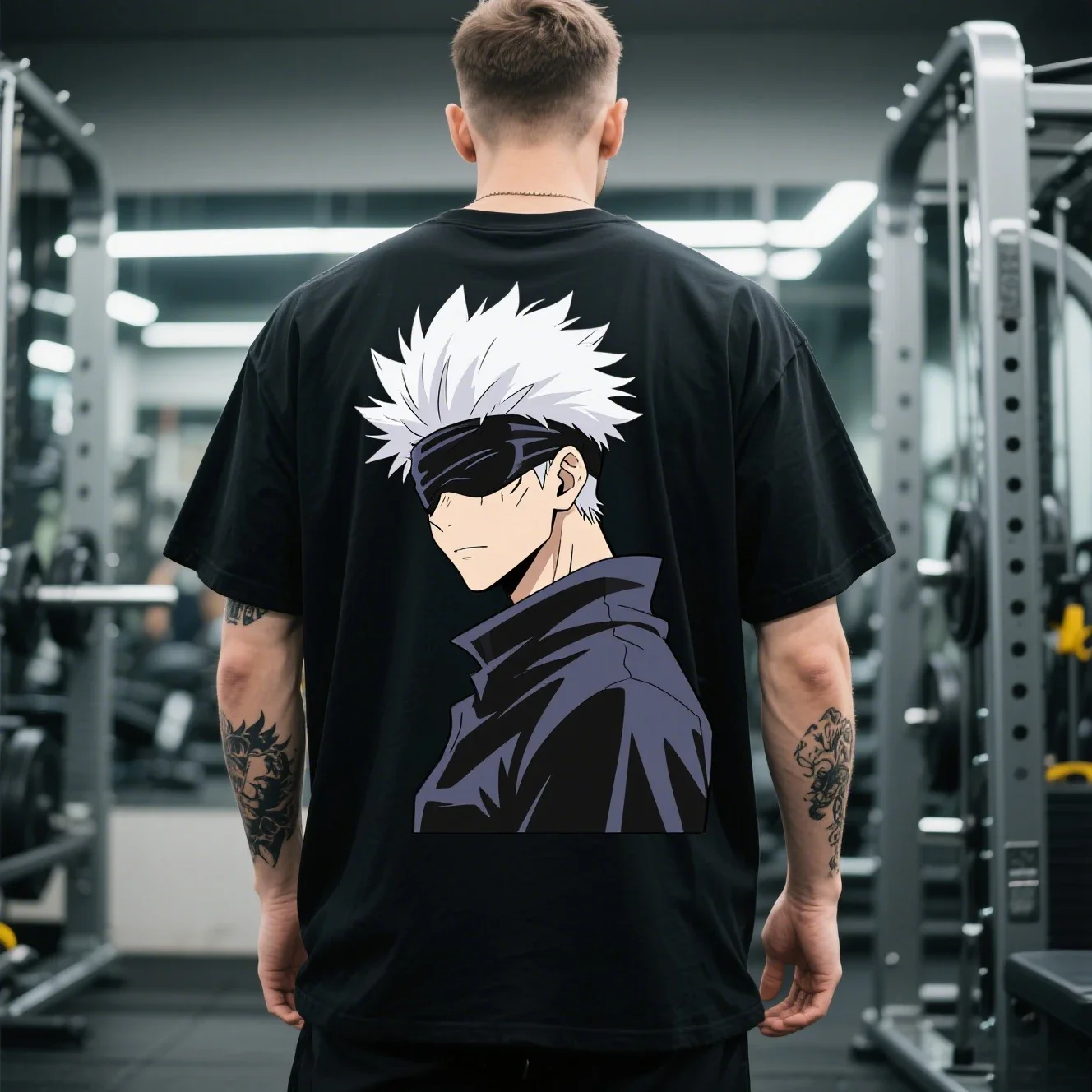 Summer men's 100% pure cotton judo Kaisen Gojo Satoru character printed round-neck short-sleeved T-shirt
Summer men's 100% pure cotton judo Kaisen Gojo Satoru character printed round-neck short-sleeved T-shirt