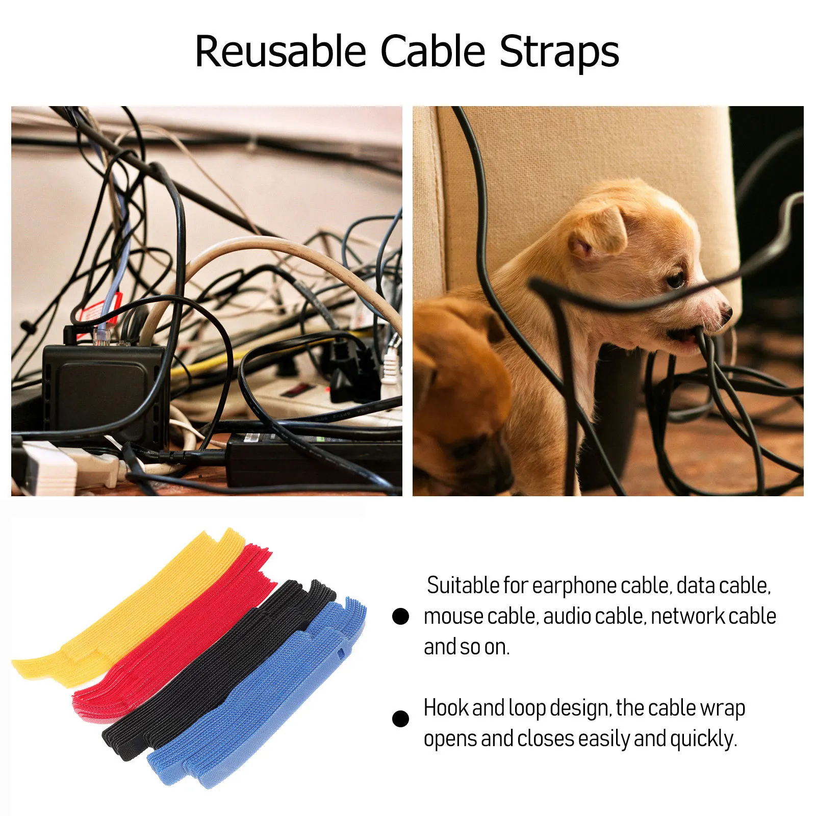 80Pcs Cable Ties Reusable Adjustable Cord Organizers for Data Power Audio Cables Management Wrap Fastener Straps
80Pcs Cable Ties Reusable Adjustable Cord Organizers for Data Power Audio Cables Management Wrap Fastener Straps