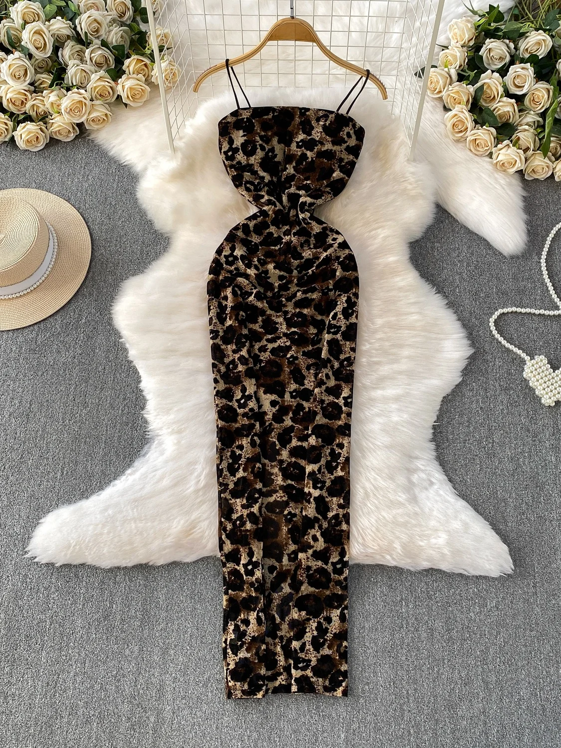 Faionable Leopard Print Strapl Bodycon Dr Women's Summer Slimming Long Skirt High Waist Print A-Line Midi Dr
Faionable Leopard Print Strapl Bodycon Dr Women's Summer Slimming Long Skirt High Waist Print A-Line Midi Dr