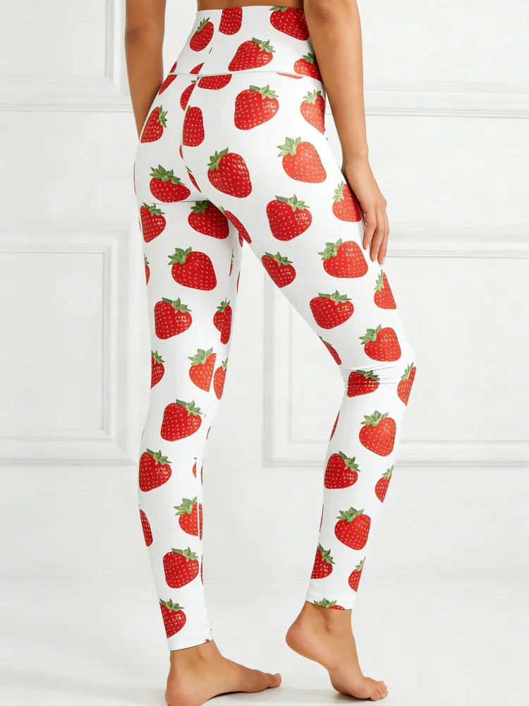 Fashion 3D Strawberry Print Women Leggings Trend Gradient Color High Waist Sports Pants Daily Versatile Trousers Casual Clothing
Fashion 3D Strawberry Print Women Leggings Trend Gradient Color High Waist Sports Pants Daily Versatile Trousers Casual Clothing