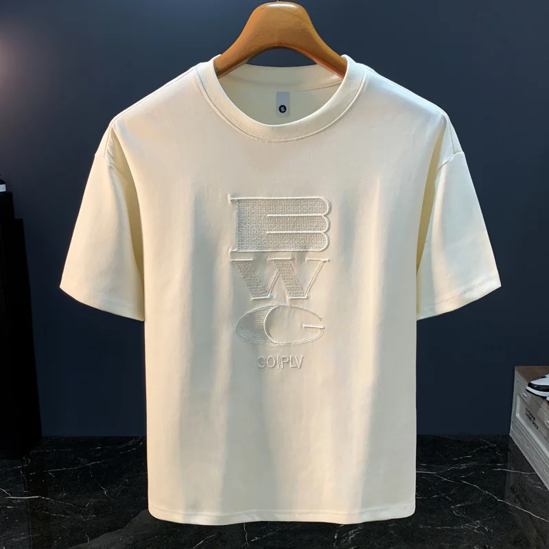 Trendy brand heavyweight minimalist men's T-shirt 2025 summer new loose and breathable embroidered half sleeved round neck top
Trendy brand heavyweight minimalist men's T-shirt 2025 summer new loose and breathable embroidered half sleeved round neck top