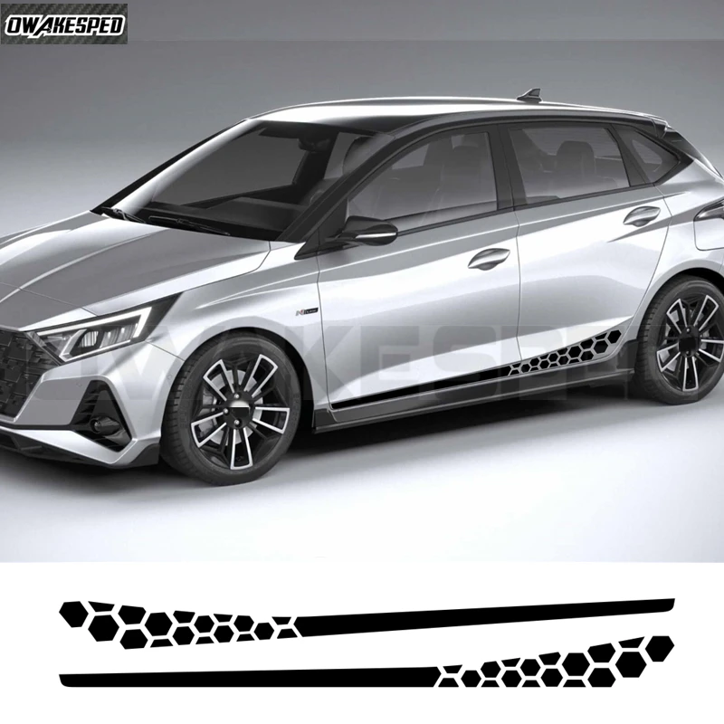 2PCS Sport Stripes Car Door Side Skirt Sticker Racing Accessories For Hyundai i20 N-Line 2019-2023 Auto Body Decor Vinyl Decals
2PCS Sport Stripes Car Door Side Skirt Sticker Racing Accessories For Hyundai i20 N-Line 2019-2023 Auto Body Decor Vinyl Decals