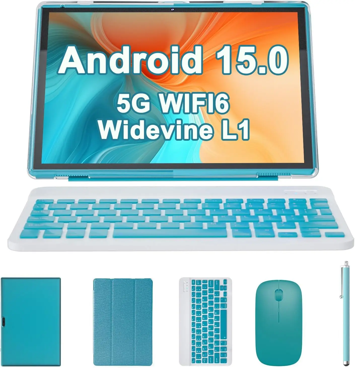 10" 2-in-1 Tablet with Keyboard, Mouse, Stylus & Case, Android 15, 8GB RAM+32GB ROM, 6000mAh Battery, WiFi 6
10" 2-in-1 Tablet with Keyboard, Mouse, Stylus & Case, Android 15, 8GB RAM+32GB ROM, 6000mAh Battery, WiFi 6