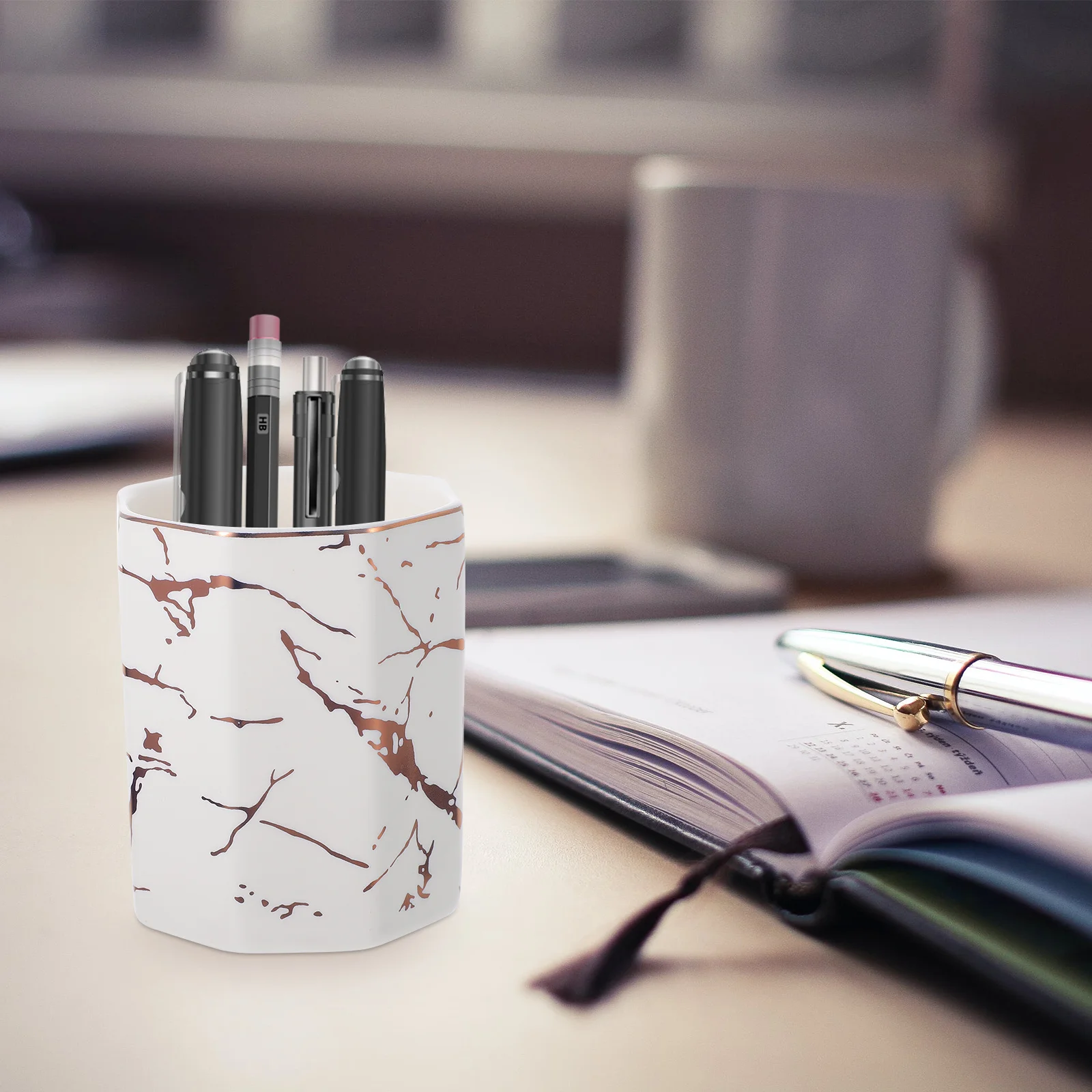 1Pcs Marble Pattern Pen Holder Ceramic Octagonal Brush Organizer Pencil Container Office Storage for Study Room Dresser
1Pcs Marble Pattern Pen Holder Ceramic Octagonal Brush Organizer Pencil Container Office Storage for Study Room Dresser
