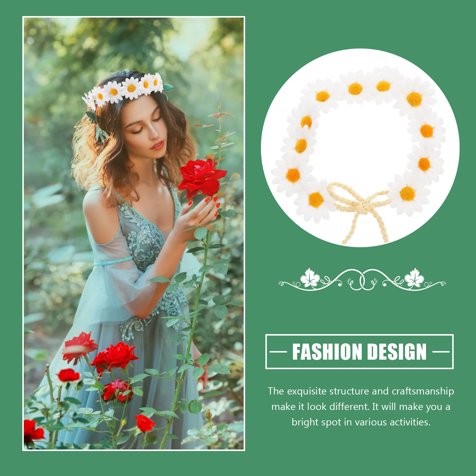 Durable Cloth Flowers Adorable Daisy Headbands Rope Hair Accessories Women Headdress Flower Hairband Long for Dress
Durable Cloth Flowers Adorable Daisy Headbands Rope Hair Accessories Women Headdress Flower Hairband Long for Dress