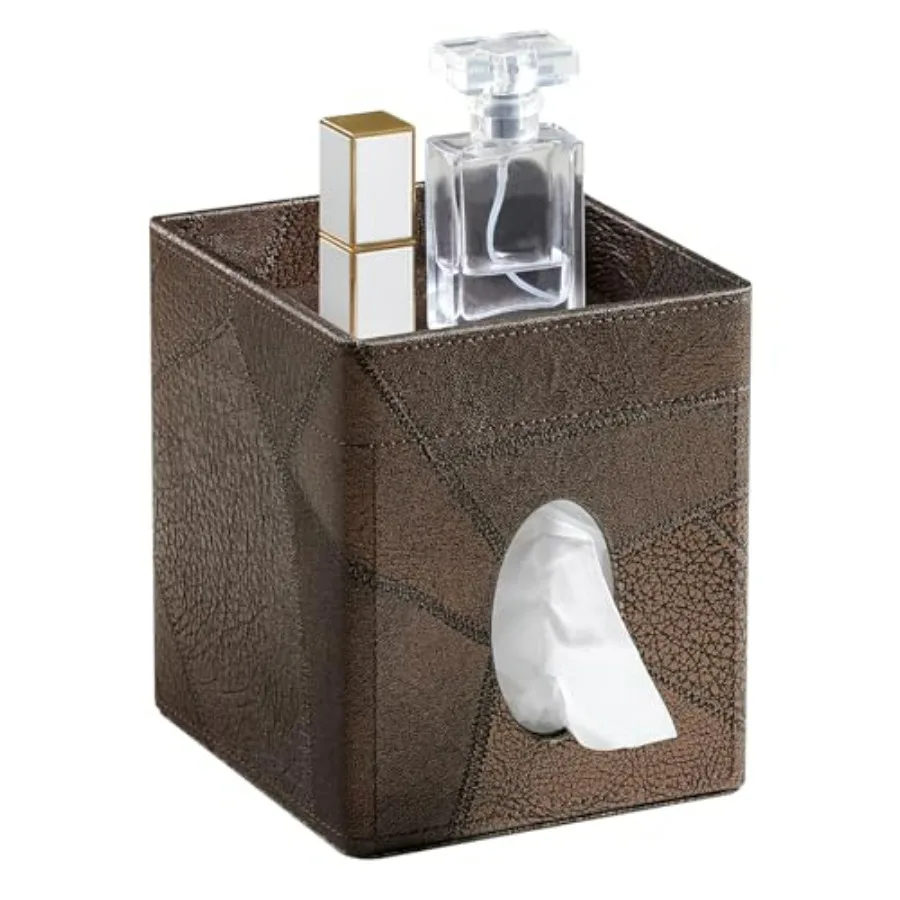 Square Tissue Box Cover, Stylish Leather Tissue Box Holder with Storage Tray, Decorative Tissue Rack Storage Box for Living Roo
Square Tissue Box Cover, Stylish Leather Tissue Box Holder with Storage Tray, Decorative Tissue Rack Storage Box for Living Roo