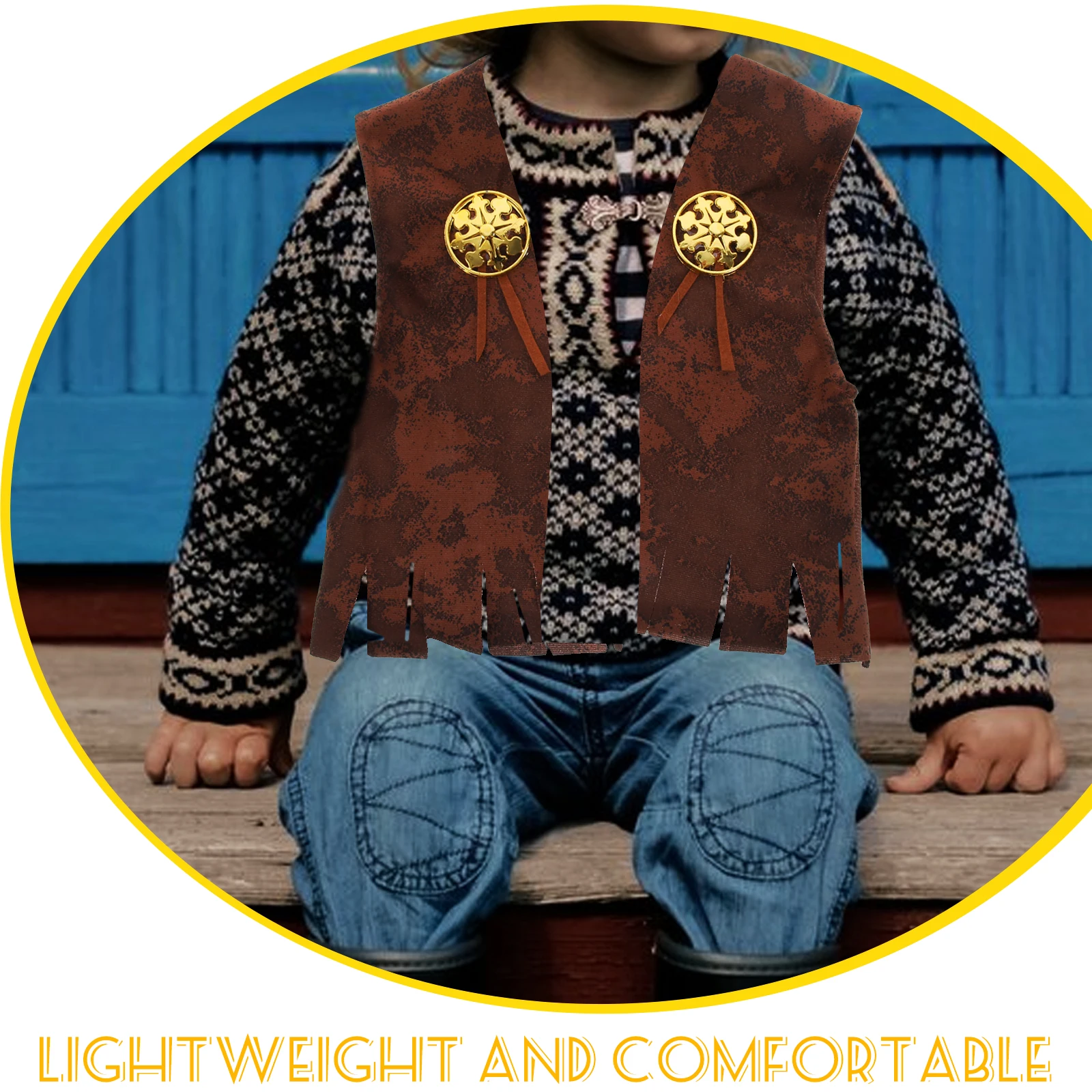1pc Kids Western Vest Costume Party Favor Festival Outfit Fancy Dress Children Cosplay Suit Role Play Accessory Unisex Wild West
1pc Kids Western Vest Costume Party Favor Festival Outfit Fancy Dress Children Cosplay Suit Role Play Accessory Unisex Wild West