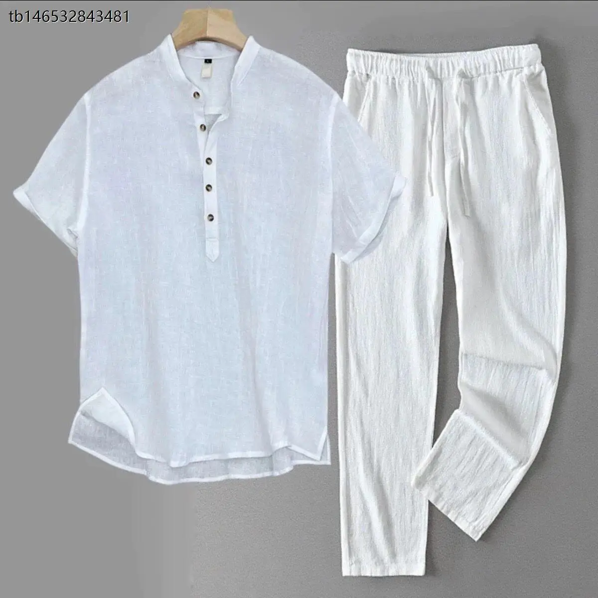 Loose Linen Men's Casual Short Sleeve Shirt And Long Pants Two-Piece Set Summer Comfortable Breathable Youth Fashion Set
Loose Linen Men's Casual Short Sleeve Shirt And Long Pants Two-Piece Set Summer Comfortable Breathable Youth Fashion Set