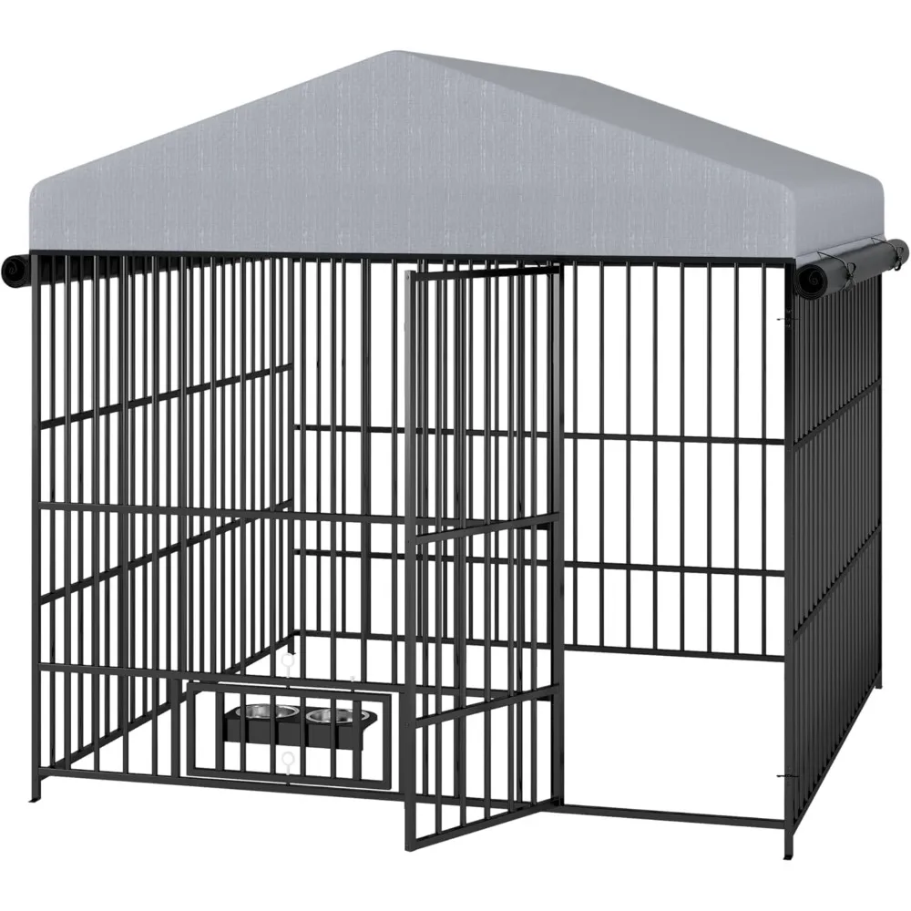 Metal Pet Pens Animal Hutch Run Chain Link Coop Fence House W/Waterproof Cover Roof, Dogs Enclosure
Metal Pet Pens Animal Hutch Run Chain Link Coop Fence House W/Waterproof Cover Roof, Dogs Enclosure