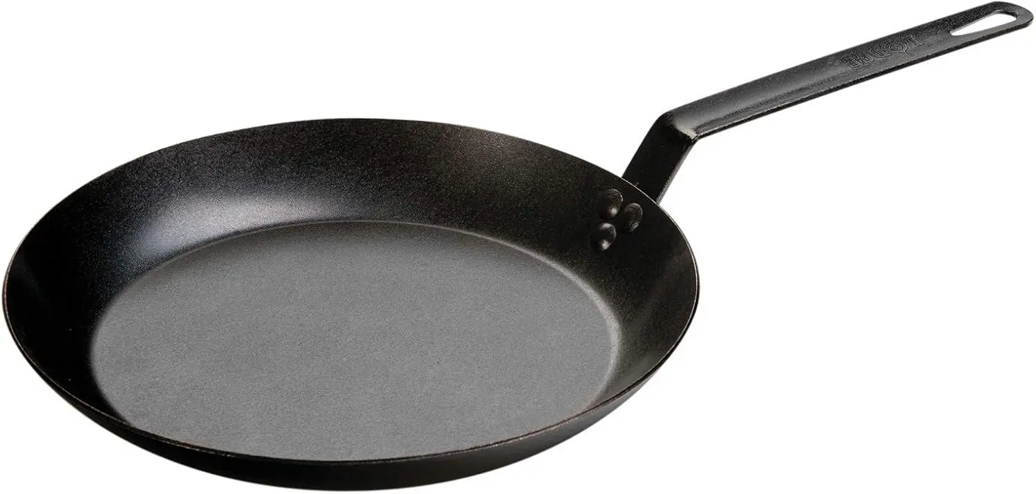 12-Inch PFAS-Free Pre-Seasoned Carbon Steel Skillet for High-Heat Searing, Omelets, Grilling, and Campfire Cooking
12-Inch PFAS-Free Pre-Seasoned Carbon Steel Skillet for High-Heat Searing, Omelets, Grilling, and Campfire Cooking