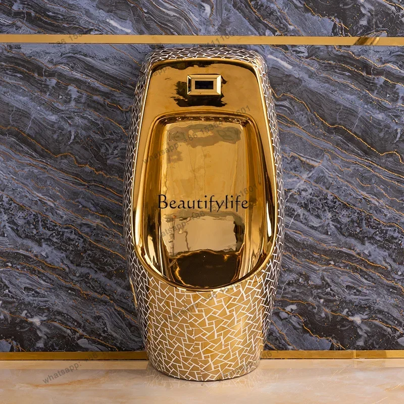 12P13Induction golden urinal integrated wall-mounted urinal household
12P13Induction golden urinal integrated wall-mounted urinal household