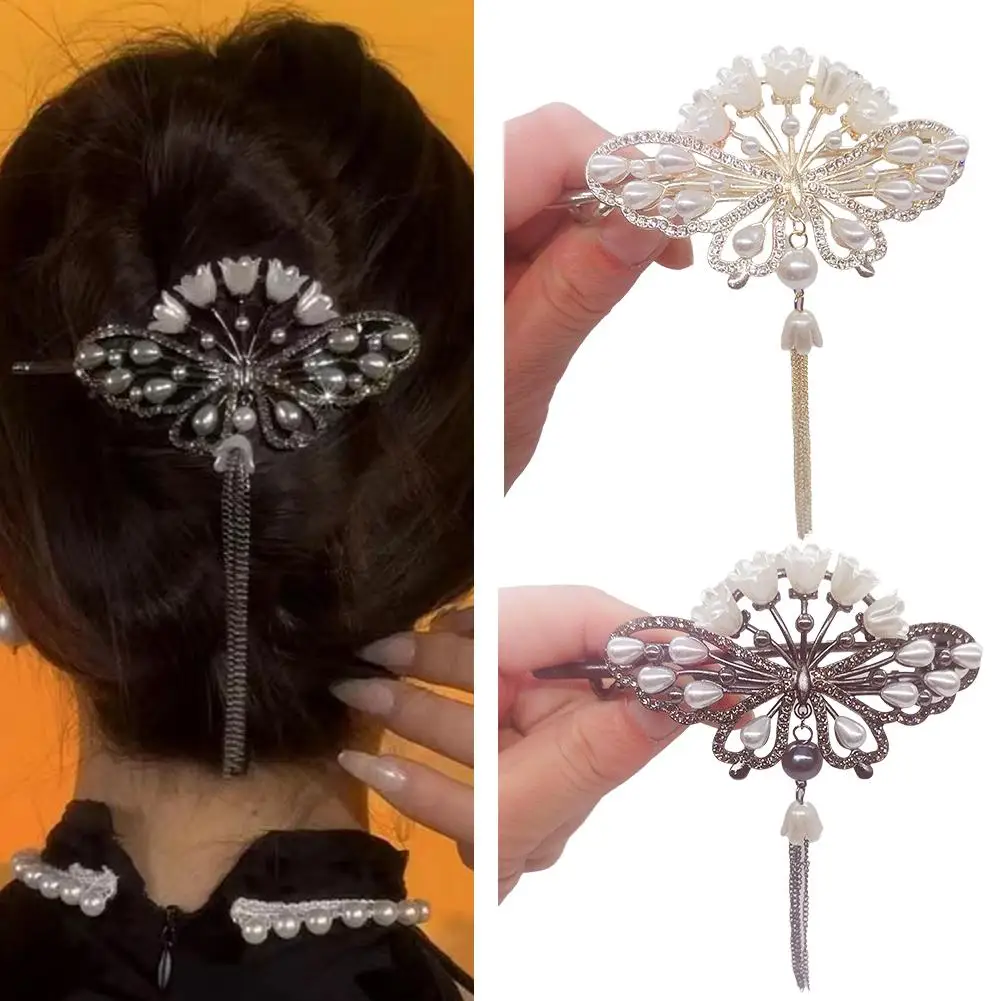 New Pearl Flower Tassel Hair Clip Women Girl Retro Holder Exquisite Hair Accessories Claw Korean Ponytail Hair W5G2
New Pearl Flower Tassel Hair Clip Women Girl Retro Holder Exquisite Hair Accessories Claw Korean Ponytail Hair W5G2