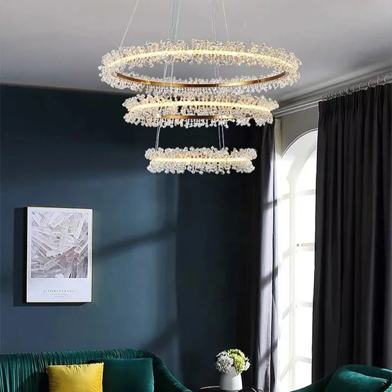 French Luxury Ring Crystal Chandelier for Living Room Diningroom Bedroom Pendant Lamp Interior Lighting Hanging Luminaires
French Luxury Ring Crystal Chandelier for Living Room Diningroom Bedroom Pendant Lamp Interior Lighting Hanging Luminaires