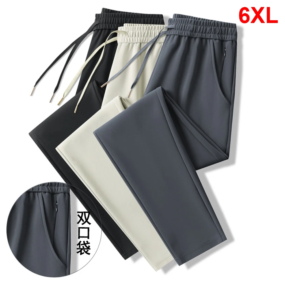 Sweatpants Men 6XL Plus Size Pants Fashion Casual Solid Color Trousers Elastic Waist Spring Autumn Pants Waterproof
Sweatpants Men 6XL Plus Size Pants Fashion Casual Solid Color Trousers Elastic Waist Spring Autumn Pants Waterproof