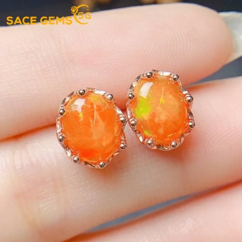 SACE GEMS Fashion Jewelry Earrings for Women 925 Sterling Silver 6*8MM Natual Opal Stud Earrings Wedding Party Fine Jewelry Gift
SACE GEMS Fashion Jewelry Earrings for Women 925 Sterling Silver 6*8MM Natual Opal Stud Earrings Wedding Party Fine Jewelry Gift