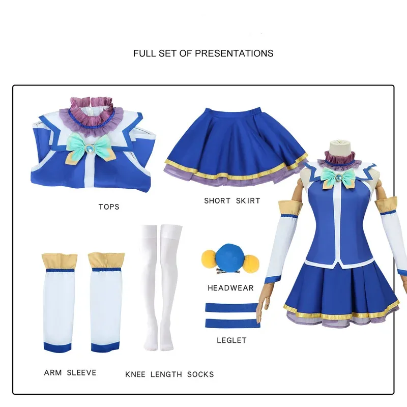 Школьная форма CyKonoSuba Aqua, костюм для косплея, милый наряд богини в стиле аниме для конвенции, вечеринка на Хэллоуин, официальная лицензия
Школьная форма CyKonoSuba Aqua, костюм для косплея, милый наряд богини в стиле аниме для конвенции, вечеринка на Хэллоуин, официальная лицензия