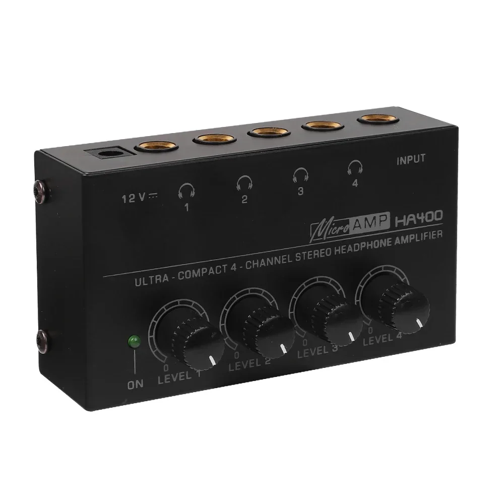 With Power Adapter EU US Plug Adapter Top Deals 4 Channels Mini o Stereo Headphone Amplifier HA400 Ultra-Compact Audio Amplifier
With Power Adapter EU US Plug Adapter Top Deals 4 Channels Mini o Stereo Headphone Amplifier HA400 Ultra-Compact Audio Amplifier
