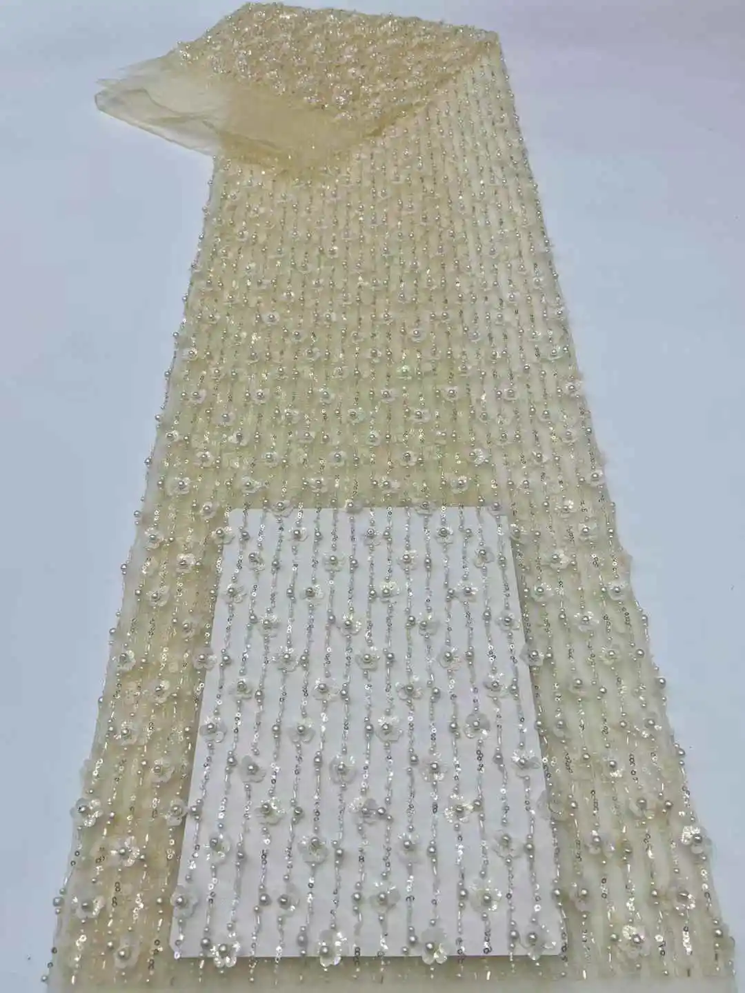 2025 Luxurious African Beaded Net Mesh Lace Fabric Beads Embroidery Sequins French Tulle Lace for Nigerian Wedding Party Dress
2025 Luxurious African Beaded Net Mesh Lace Fabric Beads Embroidery Sequins French Tulle Lace for Nigerian Wedding Party Dress