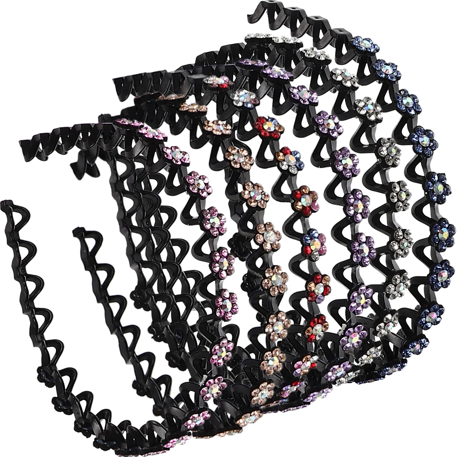 6pcs Women Hair Hoop Rhinestone Floral Headband Elegant Party Festival Hairband Lightweight Wedding Masquerade Dance Costume
6pcs Women Hair Hoop Rhinestone Floral Headband Elegant Party Festival Hairband Lightweight Wedding Masquerade Dance Costume