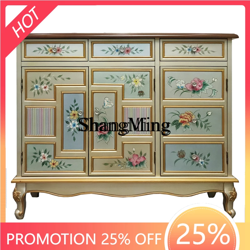 CL solid wood home living room storage with drawers porch cabinet small apartment retro cabinet
CL solid wood home living room storage with drawers porch cabinet small apartment retro cabinet