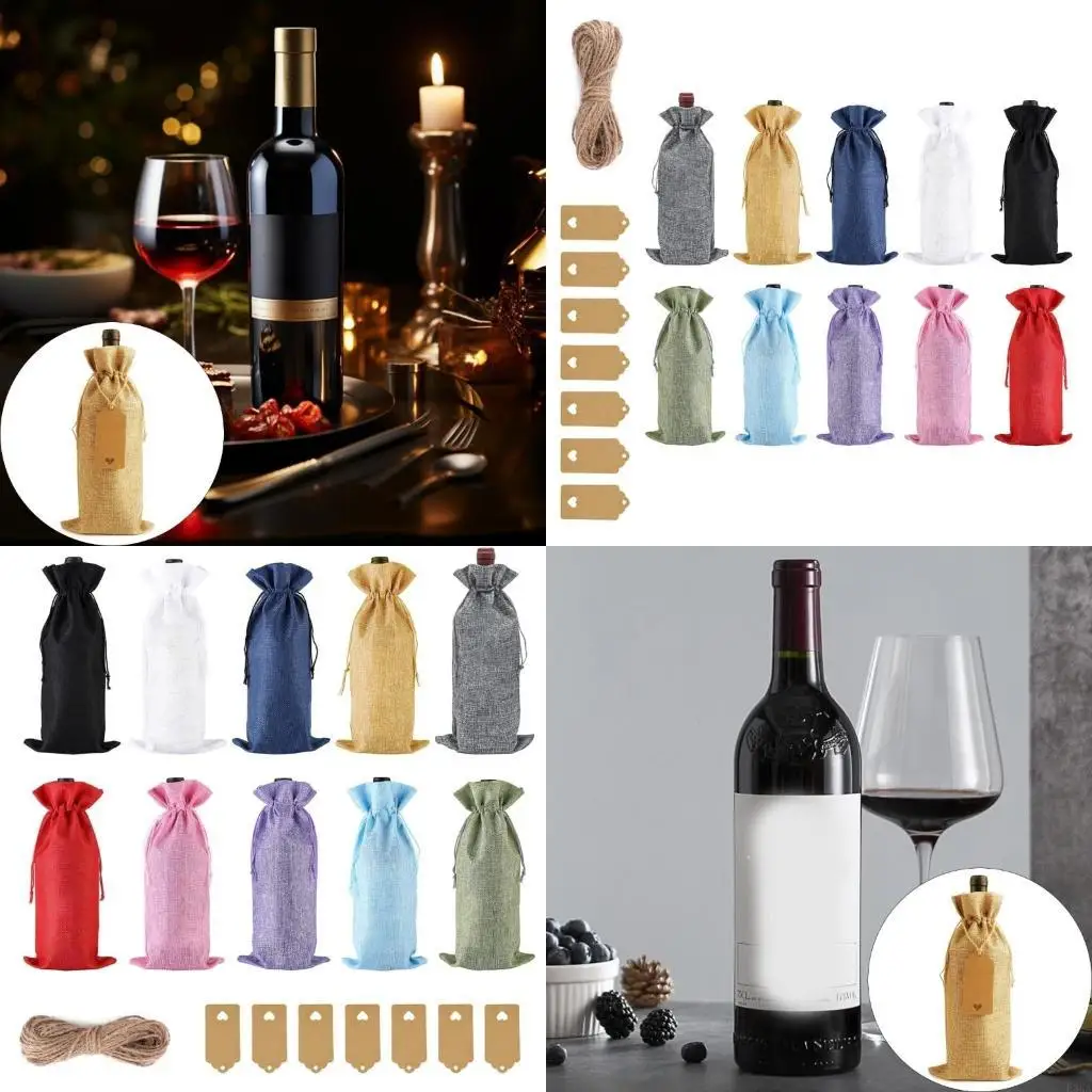 Pack of 10 Hemps Wine Bottle Bags with Drawstring Elegant Protective Cover
Pack of 10 Hemps Wine Bottle Bags with Drawstring Elegant Protective Cover