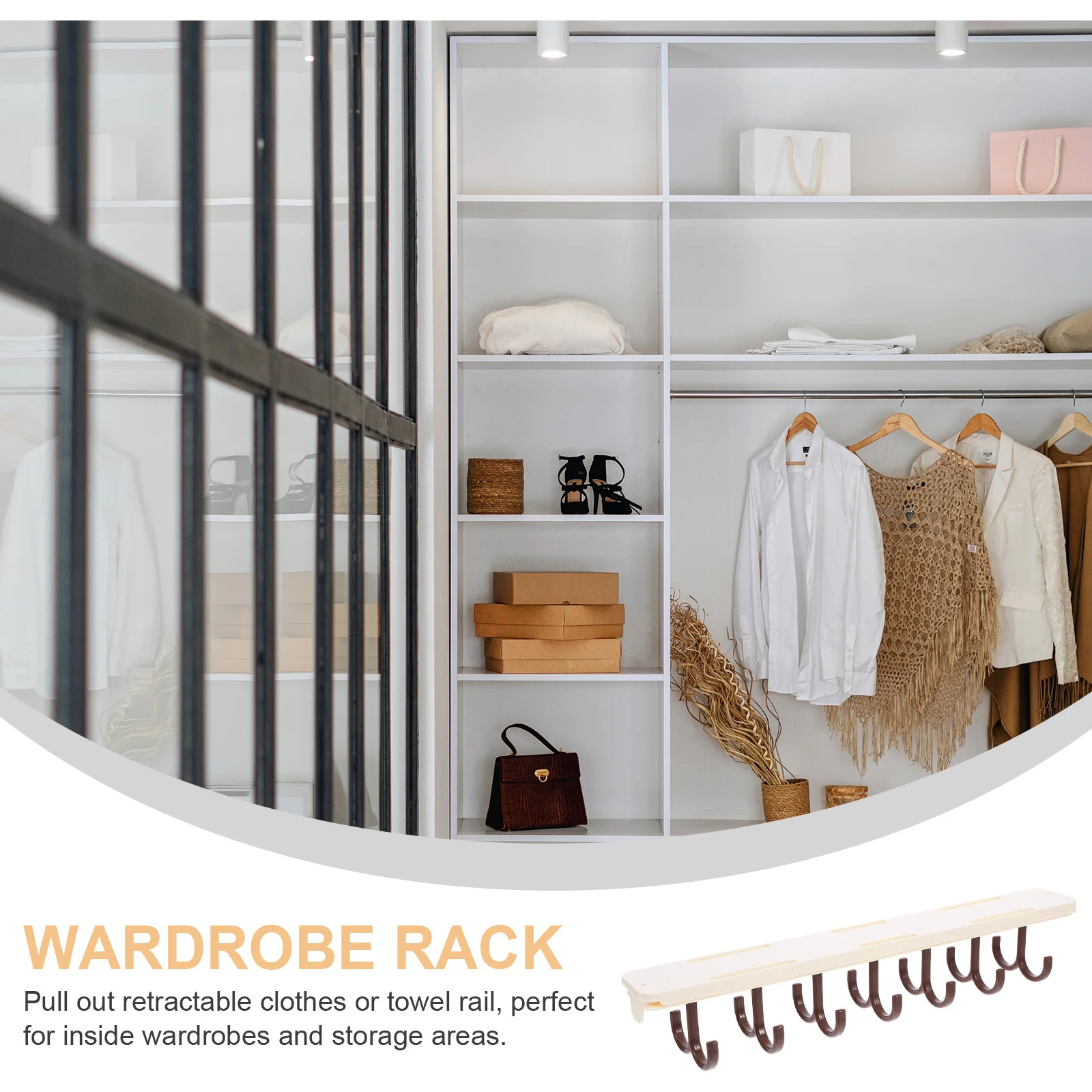 Sliding Wardrobe Organizer Retractable Hanging Hook Large Capacity Closet Pull Out Rack Underwear Lingerie Trouser Holder
Sliding Wardrobe Organizer Retractable Hanging Hook Large Capacity Closet Pull Out Rack Underwear Lingerie Trouser Holder
